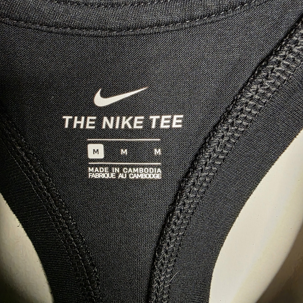 Nike Women's Black Tank Top with Red and Gold Zebra Print Logo - Picture 3 of 8